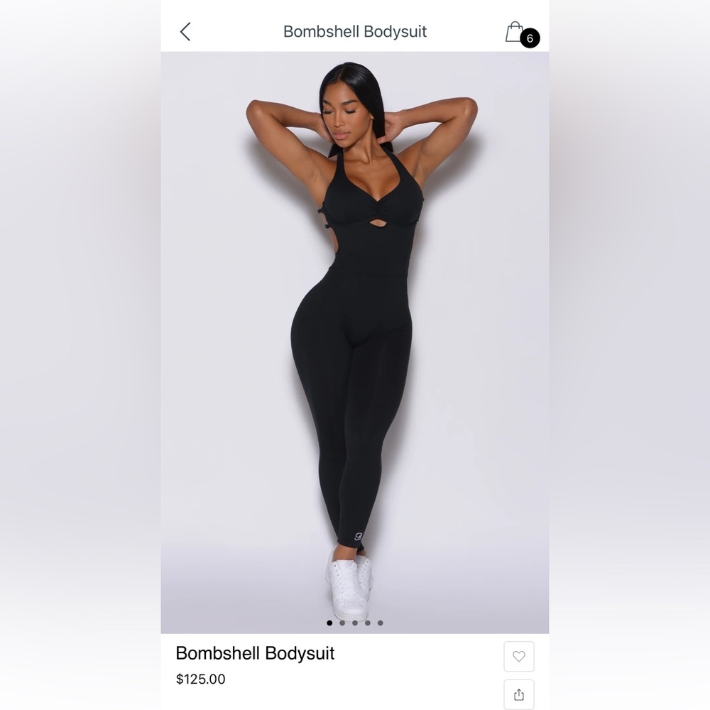 Bombshell Sportswear Black Bodysuit Size Small